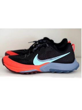 Nike Trail Air Zoom Terra Kiger 7 React Black Red Sneakers Mens US 8 EU 41